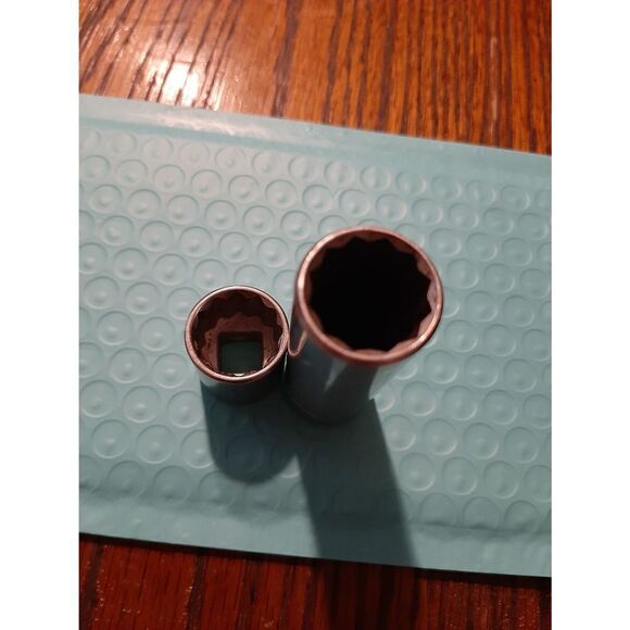 Vintage Craftsman Lot 2 5/8" 12 Point 3/8" Drive Shallow Deep Well Sockets Tools - Picture 3 of 4